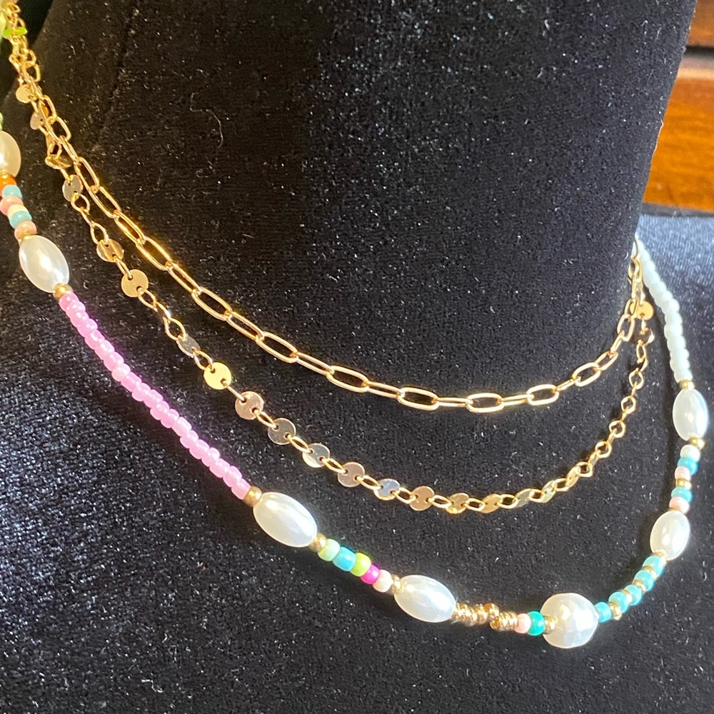 Cameron Rose Color Pop Necklace Set of 3 Necklaces
